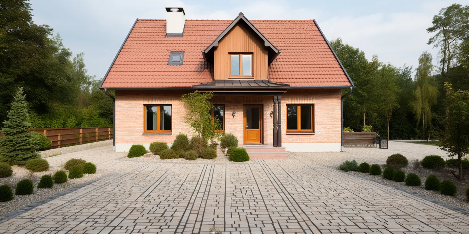 Proces układania powierzchni przy użyciu kostki brukowej